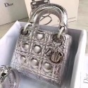 Fake Dior Original Sheepskin Leather tote Bag M673 Silver HV11459tu77