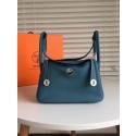 Fake Hermes Lindy togo Original Leather Shoulder Bag 5086 dark blue HV07809tu77