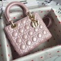 Fake LADY DIOR LAMBSKIN BAG CAL44550 pearly-lustre pink HV01800RY48