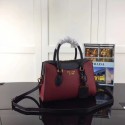 Fake Prada Calf leather Tote Bag 1BH093 Wine with black HV11929kw88