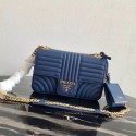 Fake Prada Diagramme medium leather bag 1BD108 blue HV05293yQ90