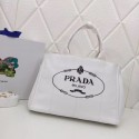 Fake Prada Fabric Printed Tote BN2439 white HV09353GR32