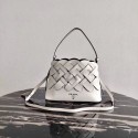 Fake Prada Leather Prada Tress Handbag 1BA290 white HV11131Qv16