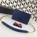 Fake Prada Saffiano leather shoulder bag 1BP012-2 blue HV00518Sq37