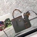 Fake prada small saffiano lux tote original leather bag bn2754 gray&tan HV02051lF58