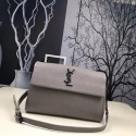 Fake Saint Laurent Classic Monogramme Caviar Leather Shoulder Bag 1802 grey HV08021xE84