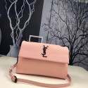 Fake Saint Laurent Classic Monogramme Caviar Leather Shoulder Bag 1802 pink HV04552xR88