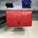 Fake Saint Laurent Jamie Monogram Giant Full-Flap Chain Shoulder Bag NMS18 red HV10360uQ71