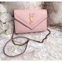 Fake Yves Saint Laurent Monogramme Calf leather cross-body bag 2569 pink HV00018Hj78
