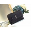 Fake Yves Saint Laurent Original Leatehr Shoulder Bag 8005 black HV02439kw88