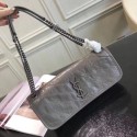 Fashion SAINT LAURENT Niki monogram small leather shoulder bag 504866 grey HV06886wc24