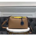 FENDI BY THE WAY REGULAR Small multicoloured leather Boston bag 8BL1245 Apricot&yellow HV02133HB29