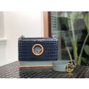 Fendi KAN I F blue leather bag with exotic details 8284M HV03297PC54