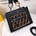 Fendi KAN I F leather bag 8DH844 black HV05055TP23