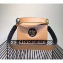 FENDI Kan I Leather Shoulder Bag 8BT284 Apricot&brown HV05069Sy67