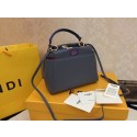 Fendi Mini Peekaboo Bags Sheepskin Leather 55211 Dark Grey HV01021gN72