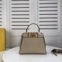 FENDI PEEKABOO ICONIC MINI cream leather bag 8BN244 HV07096Yr55