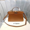 Fendi PEEKABOO ISEEU EAST-WEST leather bag 8BN323A brown HV00447lq41