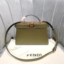 Fendi PEEKABOO ISEEU EAST-WEST leather bag 8BN323A green HV02858Zf62