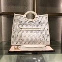 Fendi RUNAWAY PU tote bag 8BH360A white HV03512Xw85