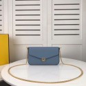 Fendi WALLET ON CHAIN WITH POUCHES leather mini-bag F0005 light blue HV10906UF26