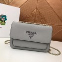 First-class Quality Prada Calf leather shoulder bag 3011 grey HV02413fm32