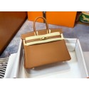 Hermes Birkin 25CM Epsom Bag Original Leather H25E brown HV03035ea89