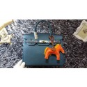 Hermes Birkin 30CM tote bags litchi leather H30 blue HV02288MO84