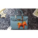 Hermes Birkin 30CM tote bags litchi leather H30 light blue HV06897tQ92