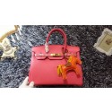 Hermes Birkin 30CM tote bags litchi leather H30 pink HV09408Oj66