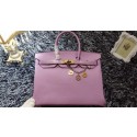 Hermes Birkin 35cm tote bag litchi leather H35 light purple HV08314aj95