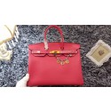 Hermes Birkin 35cm tote bag litchi leather H35 rose HV02059nB26