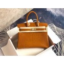 Hermes Birkin Bag Original Leather crocodile HBK35 brown HV05427Pf97