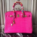 Hermes Birkin Tote Bag Croco Leather BK35 rose HV06493yC28