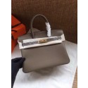 Hermes Birkin Tote Bag Original Togo Leather BK35 grey HV03343Is79