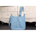 Hermes evelyne hot style original leather H1188 light blue HV09437sY95