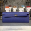 Hermes Kelly Clutch Epsom calfskin H0588 blue HV05928uZ84