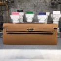 Hermes Kelly Clutch Epsom calfskin H0588 brown HV07306Dq89