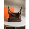 Hermes Lindy togo Original Leather Shoulder Bag 5086 dark grey HV08934lk46