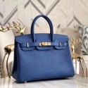 Hermes original Epsom Leather HB35O blue&gold Metal HV00594KX86