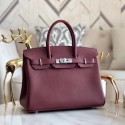 Hermes original Epsom Leather HB35O Burgundy&silver Metal HV02322JD28