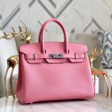 Hermes original Epsom Leather HB35O pink&silver Metal HV03490CC86