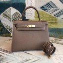 Hermes original Kelly Epsom Leather KL32 dark grey HV05625rd58