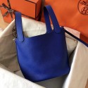 Hermes Picotin Lock PM Bags Original Leather H8688 electric blue HV11087qB82