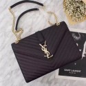 High Imitation Saint Laurent Classic Monogramme Caviar Leather Flap Bag 26588 black HV04286bg96