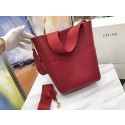 High Quality Celine SEAU SANGLE Original Calfskin Leather Shoulder Bag 3369 red HV09135pR54