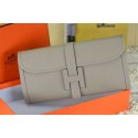 High Quality Imitation 2015 hermes jige elan long clutch bag epsom leather gray 509058 HV08890wn47