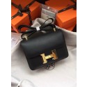 High Quality Imitation Hermes Constance Bag Epsom calfskin H0713 black HV06185Vu82