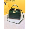 Imitation 2015 Fendi new model crocodile 520885 green HV03486Oz49