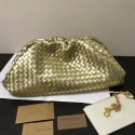 Imitation AAA Bottega Veneta Weave Clutch bag 585853 gold HV07112RP55